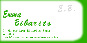 emma bibarits business card